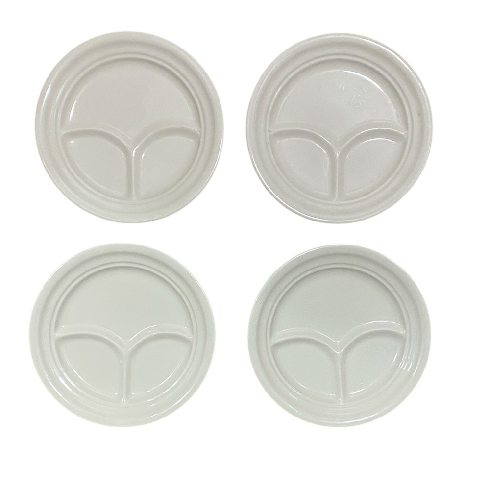 Set of 4 Homer Laughlin Best China Restaurant Ware divided dinner plates